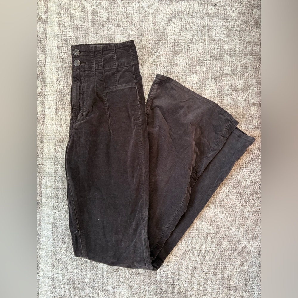 Free People Jayde Cord High Rise Flare Pants
